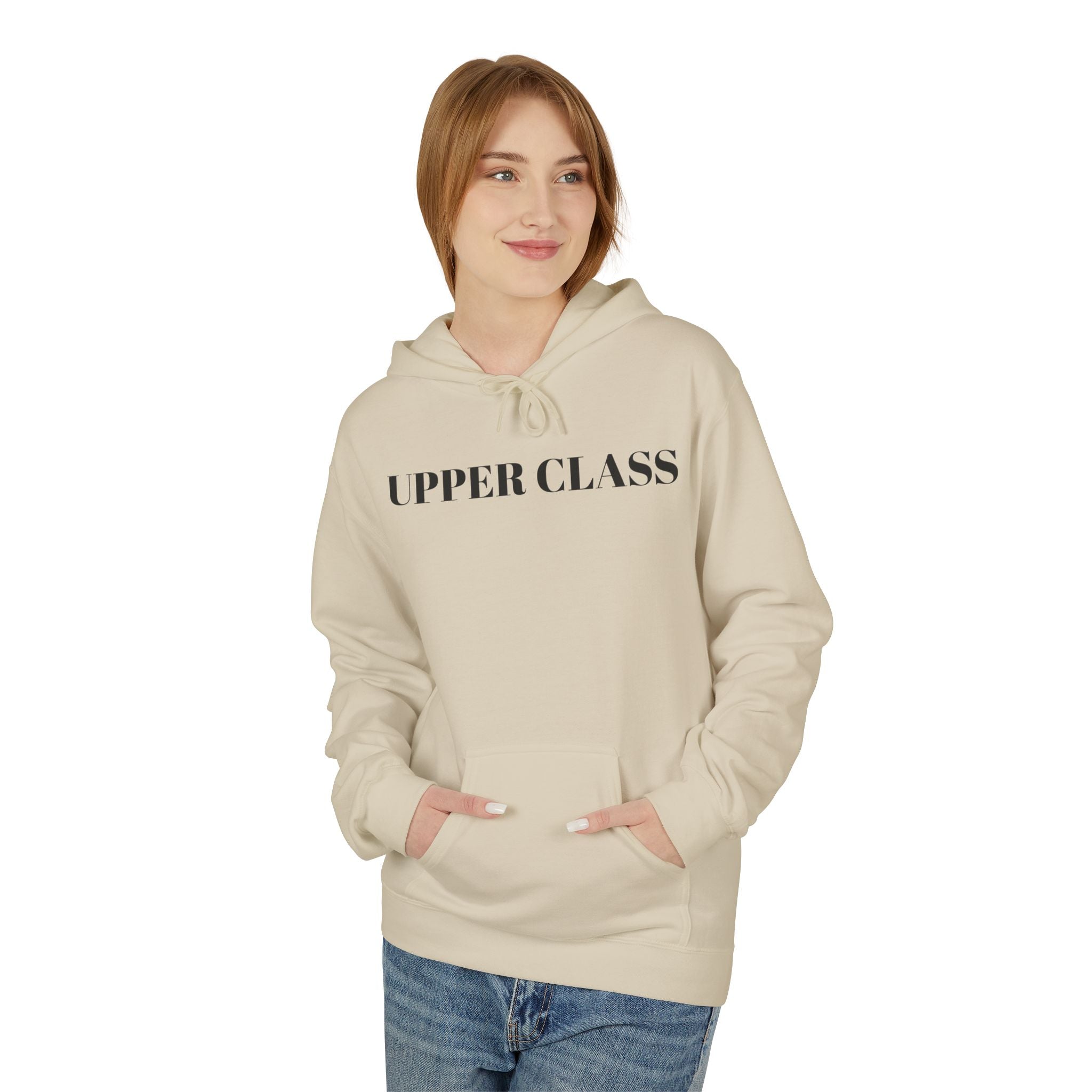 Upper Class Hoodie — Minimalist Luxe Logo Pullover